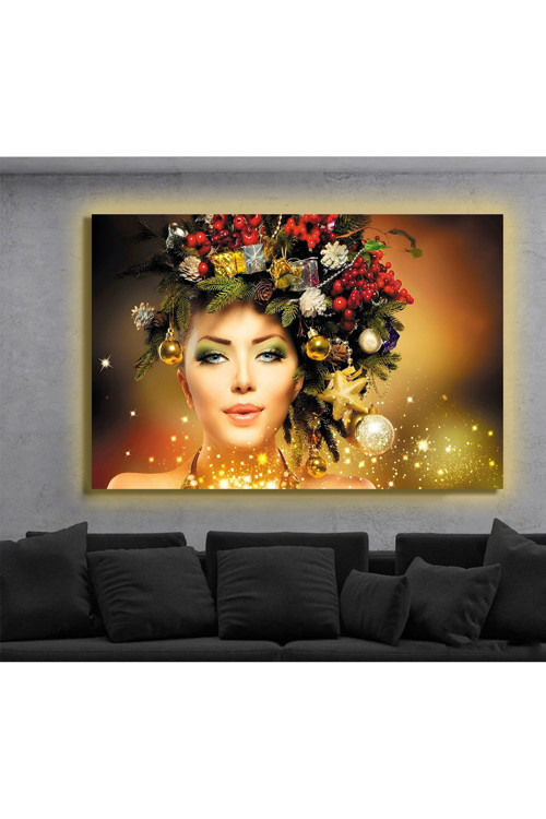 Led Işıklı Kanvas Tablo, 3D Dekoratif Baskılı Tablo Yapay Zeka Destekli Modern Tasarımlar 450