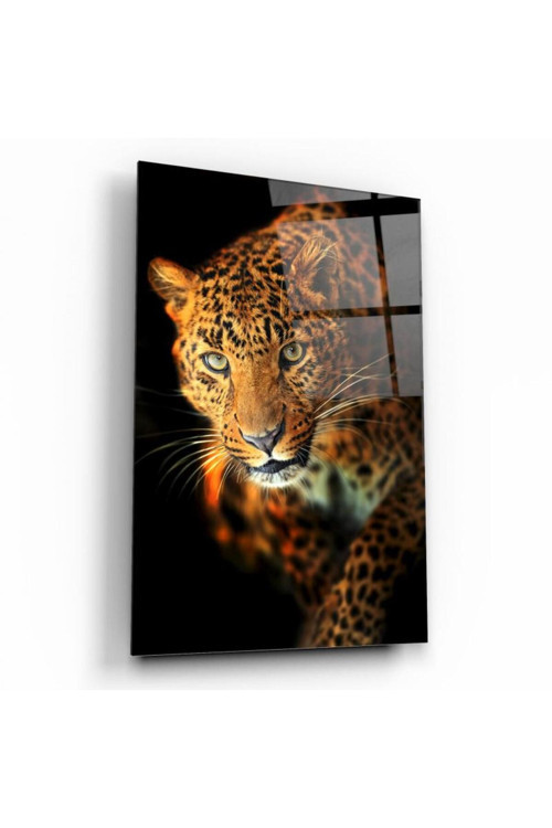 Leopar Cam Tablo | Hediyelik, Dekoratif, Ofis, Mutfak