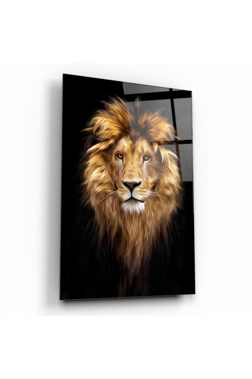 Aslan Cam Tablo | Hediyelik, Dekoratif, Ofis, Mutfak