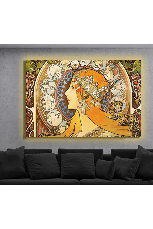 Led Işıklı Kanvas Tablo, 3D Dekoratif Baskılı Tablo Yapay Zeka Destekli Modern Tasarımlar 160
