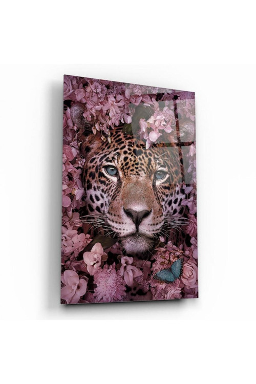 Leopar Cam Tablo | Hediyelik, Dekoratif, Ofis, Mutfak