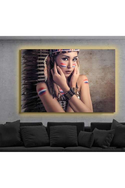 Led Işıklı Kanvas Tablo, 3D Dekoratif Baskılı Tablo Yapay Zeka Destekli Modern Tasarımlar 228