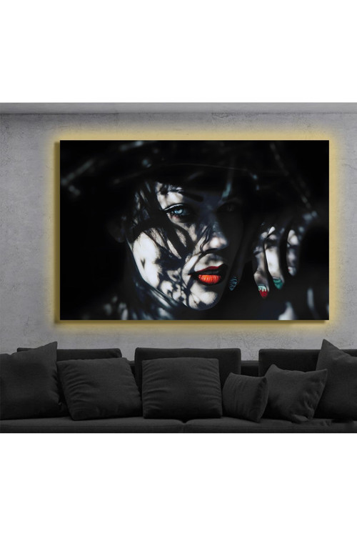 Led Işıklı Kanvas Tablo, 3D Dekoratif Baskılı Tablo Yapay Zeka Destekli Modern Tasarımlar 447