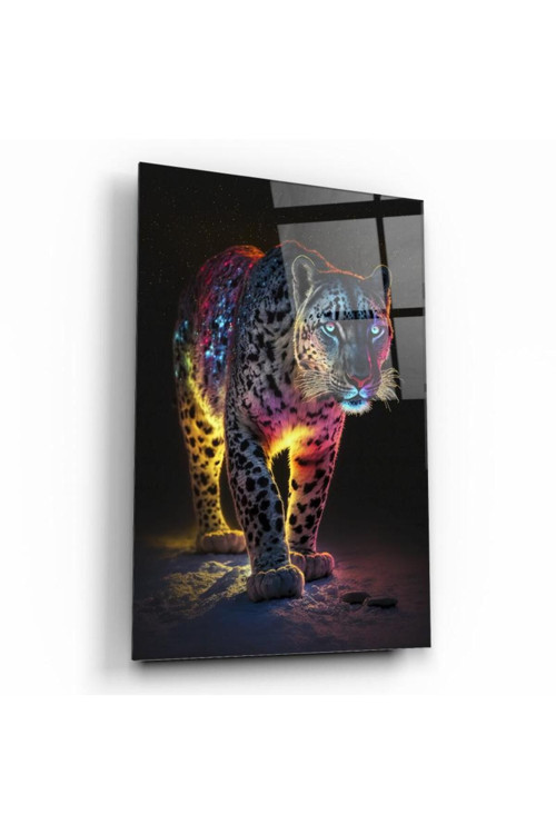 Leopar Cam Tablo | Hediyelik, Dekoratif, Ofis, Mutfak