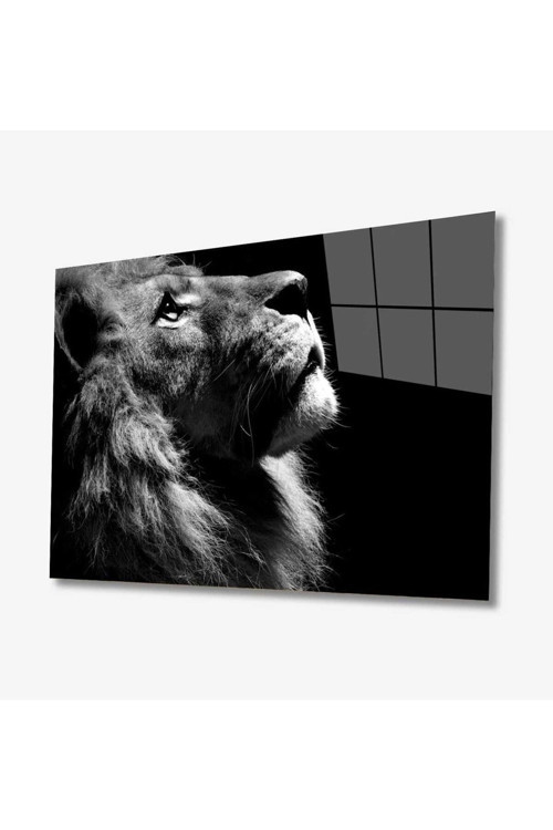 Aslan Hayvan Cam Tablo 4Mm Dayanıklı Temperli Cam