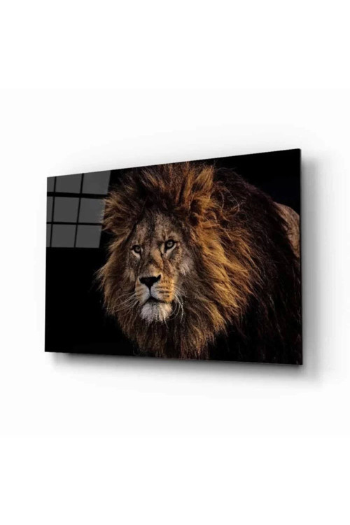Aslan 20 Hayvan Cam Tablo