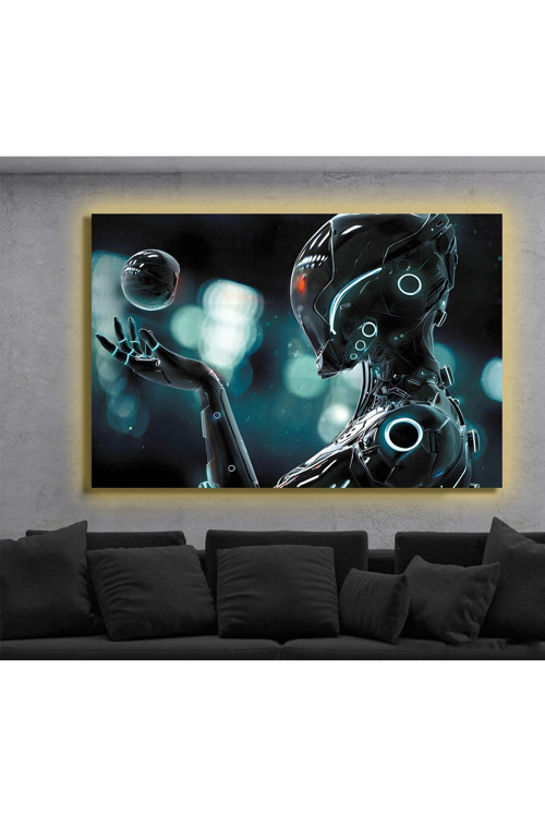 Led Işıklı Kanvas Tablo, 3D Dekoratif Baskılı Tablo Yapay Zeka Destekli Modern Tasarımlar 154
