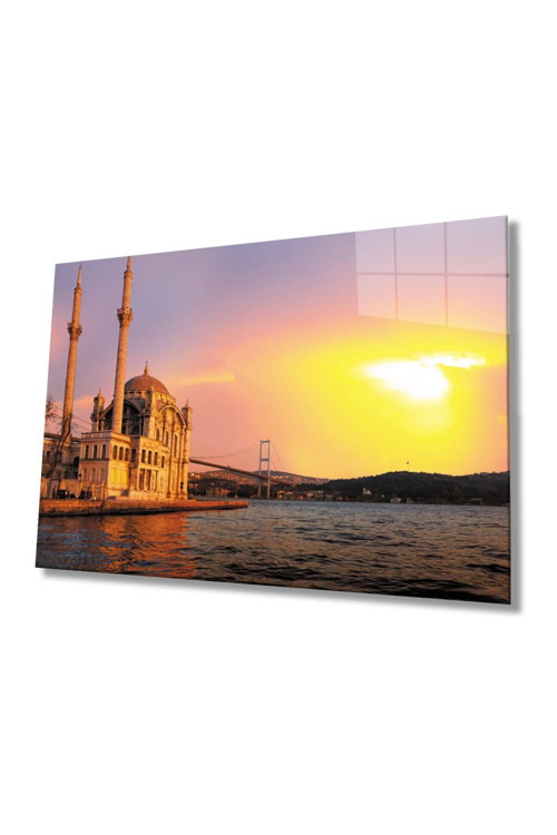 Istanbul Cami Manzara 4Mm Dayanıklı Cam Tablo Temperli Cam