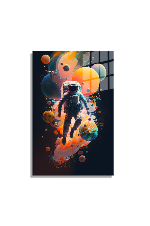 Space/Uzay Yapay Zeka Özel Tasarım Cam Tablo Ofis, Mutfak Çocuk Odası, Salon 121
