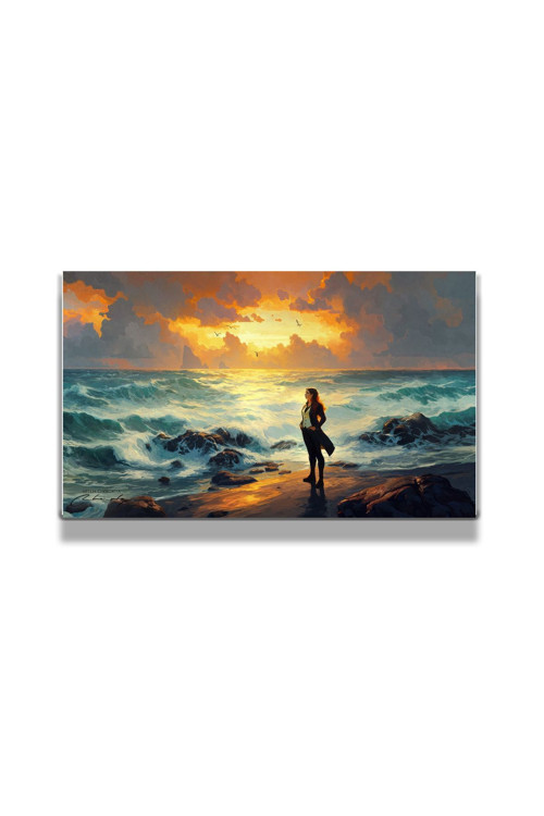 Sanatsal Yapayzeka, Creative Art, 3D Dekoratif Baskı Yatay Cam Tablo 374