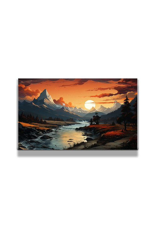 Sanatsal Yapayzeka, Creative Art, 3D Dekoratif Baskı Yatay Cam Tablo 398