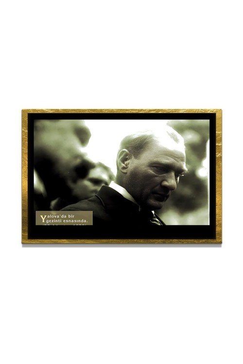 Yapay Zeka İle Yenilenmiş Atatürk Fotoğrafları Siyah Beyaz Cam Tablo, 3D Dekoratif Baskı 506