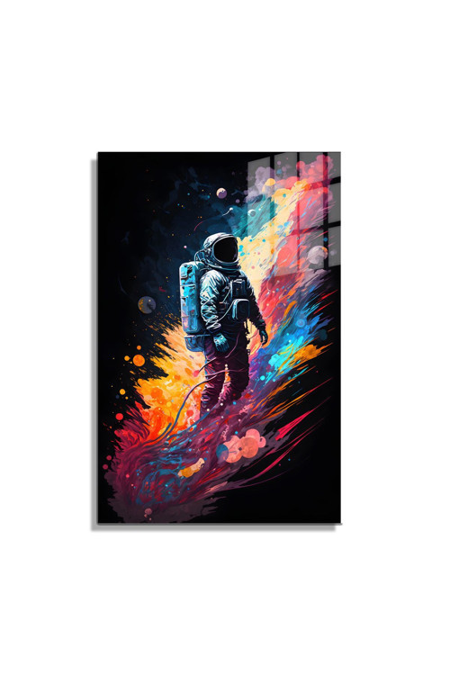 Space/Uzay Yapay Zeka Özel Tasarım Cam Tablo Ofis, Mutfak Çocuk Odası, Salon 30