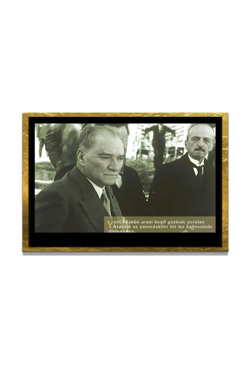 Yapay Zeka İle Yenilenmiş Atatürk Fotoğrafları Siyah Beyaz Cam Tablo, 3D Dekoratif Baskı 550