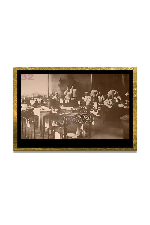 Yapay Zeka İle Yenilenmiş Atatürk Fotoğrafları Siyah Beyaz Cam Tablo, 3D Dekoratif Baskı 660