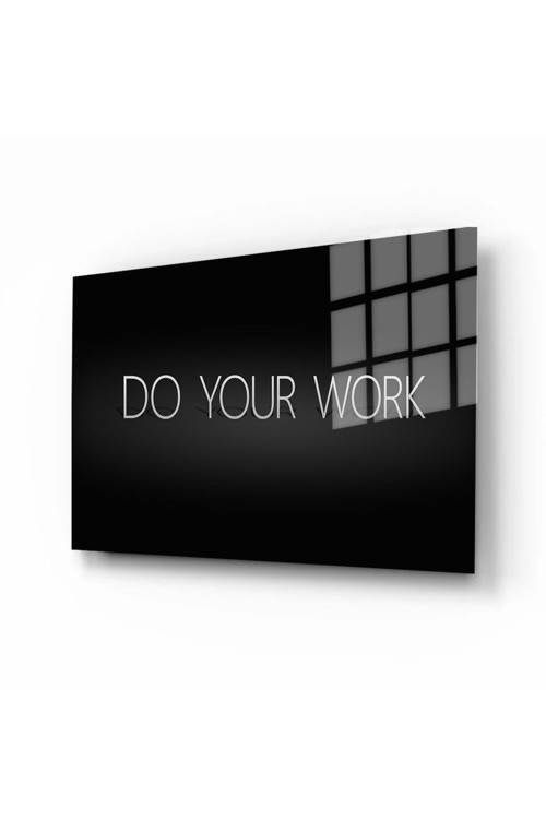 Motivasyon Cam Tablo, Kaligrafi, 3D Dekoratif Baskı