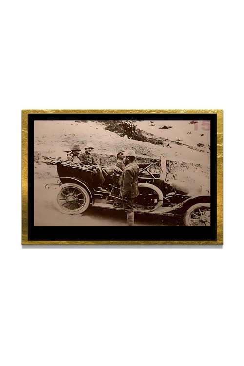 Yapay Zeka İle Yenilenmiş Atatürk Fotoğrafları Siyah Beyaz Cam Tablo, 3D Dekoratif Baskı 628