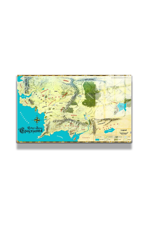 Harita/Maps 3D Dekoratif Baskı Cam Tablo 158