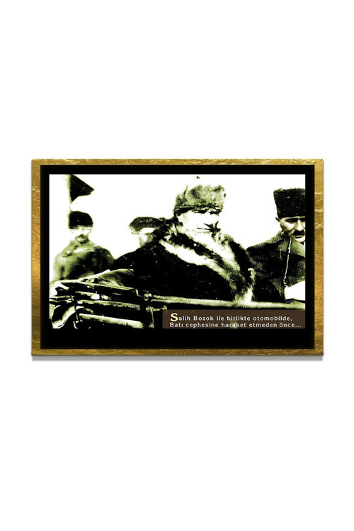 Yapay Zeka İle Yenilenmiş Atatürk Fotoğrafları Siyah Beyaz Cam Tablo, 3D Dekoratif Baskı 694