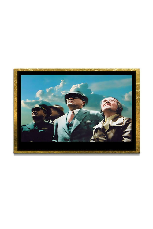 Yapay Zeka İle Yenilenmiş Atatürk Fotoğrafları Siyah Beyaz Cam Tablo, 3D Dekoratif Baskı 468