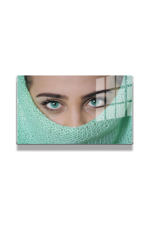 Creative Fashion 3D Dekoratif Baskı Yatay Cam Tablo 01