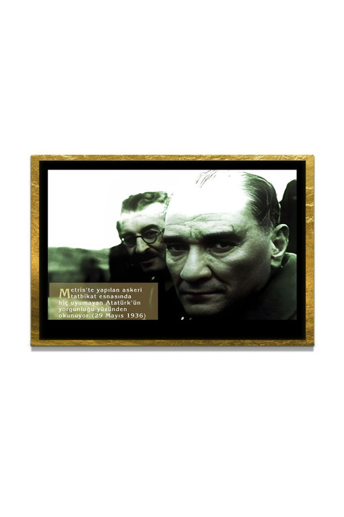 Yapay Zeka İle Yenilenmiş Atatürk Fotoğrafları Siyah Beyaz Cam Tablo, 3D Dekoratif Baskı 564