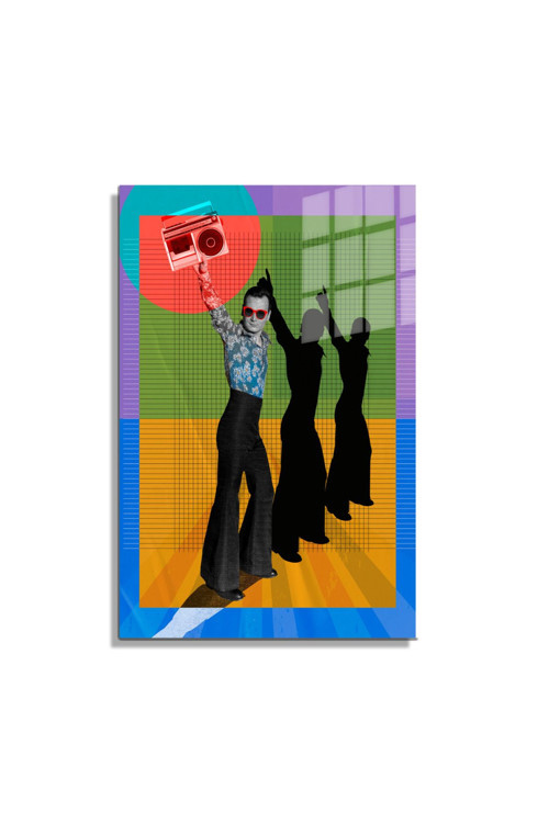 Popart Digital Sanatlar,3D Dekoratif Baskı Cam Tablo 58