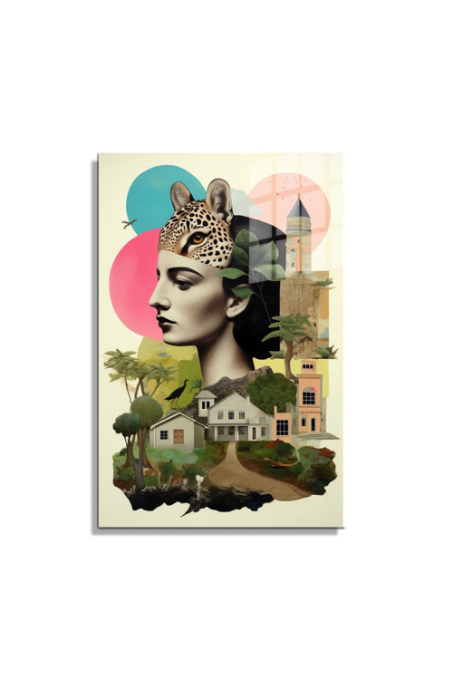 Popart Digital Sanatlar,3D Dekoratif Baskı Cam Tablo 204