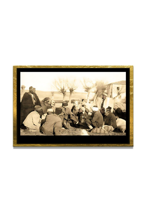 Yapay Zeka İle Yenilenmiş Atatürk Fotoğrafları Siyah Beyaz Cam Tablo, 3D Dekoratif Baskı 88