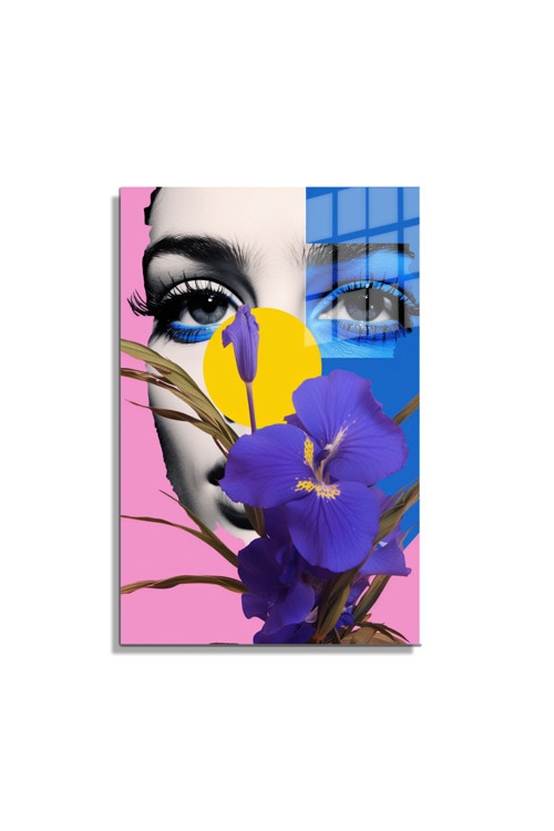 Popart Digital Sanatlar,3D Dekoratif Baskı Cam Tablo 227