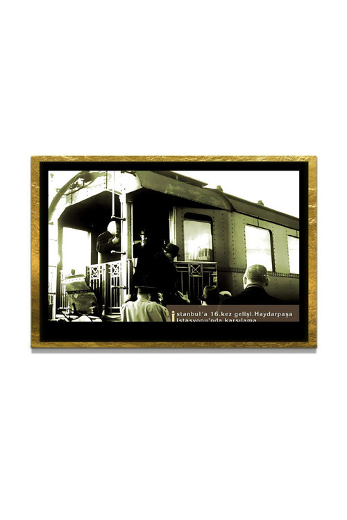 Yapay Zeka İle Yenilenmiş Atatürk Fotoğrafları Siyah Beyaz Cam Tablo, 3D Dekoratif Baskı 542