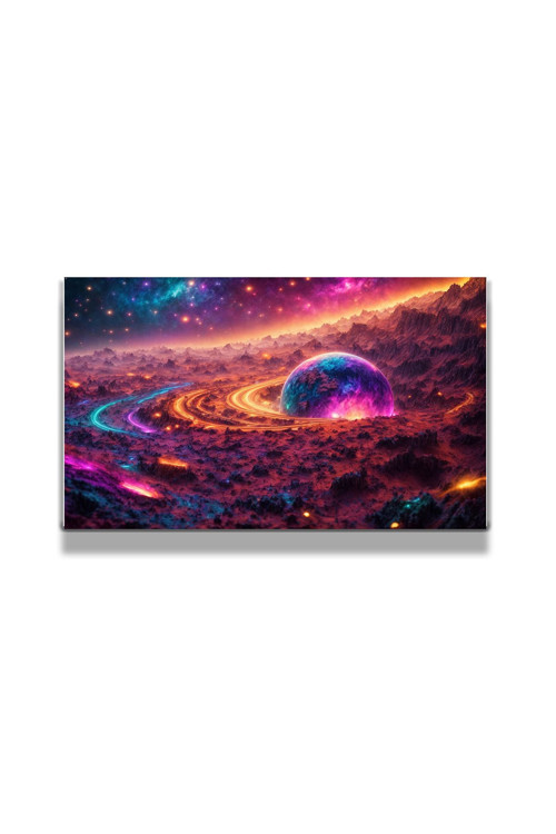 Sanatsal Yapayzeka, Creative Art, 3D Dekoratif Baskı Yatay Cam Tablo 394
