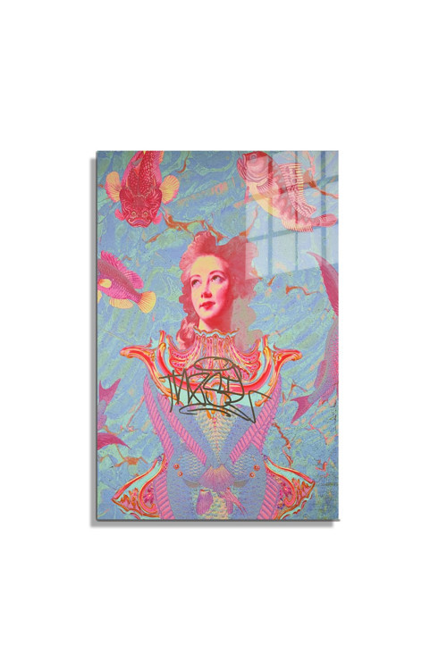 Popart Digital Sanatlar,3D Dekoratif Baskı Cam Tablo 105