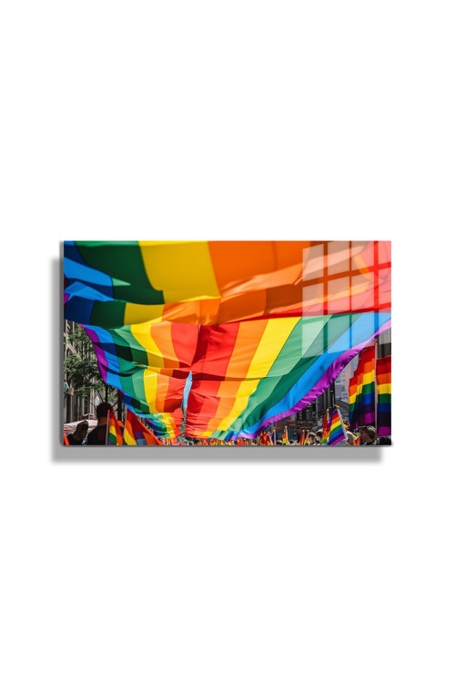 Popart Digital Sanatlar,3D Dekoratif Baskı Yatay Cam Tablo 56