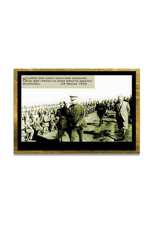 Yapay Zeka Ile Yenilenmiş Atatürk Fotoğrafları | Renkli Cam Tablo 3D Dekoratif Baskı 526