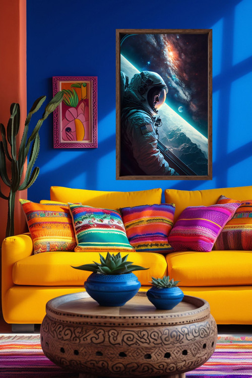Space, Uzay, Yapay Zeka Mdf Plastik Çerçeveli Dekoratif Tablo 74