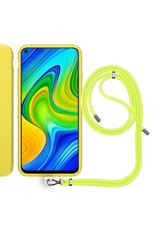 Xiaomi Redmi Note 9 Ip Askılı Silikon Kılıf Sarı