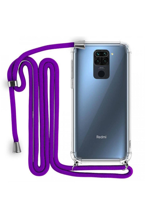 Boyun Askılı Şeffaf Tank Kılıf Xiaomi Redmi Note 9