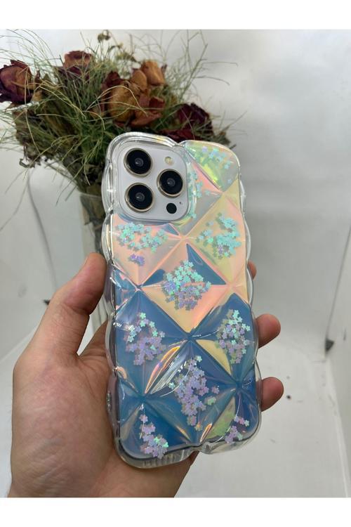 İphone 15 Pro Hologram Puffer Kılıf Yıldız