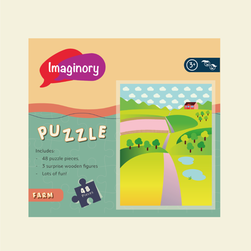 Ahşap Figür Hediyeli Puzzle- Çiftlik