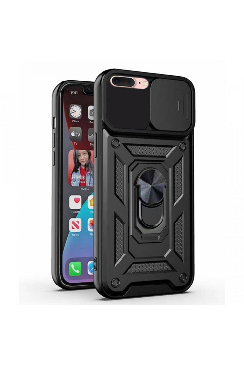 Kızaklı Tank Kılıf Apple Iphone 8 Plus Siyah