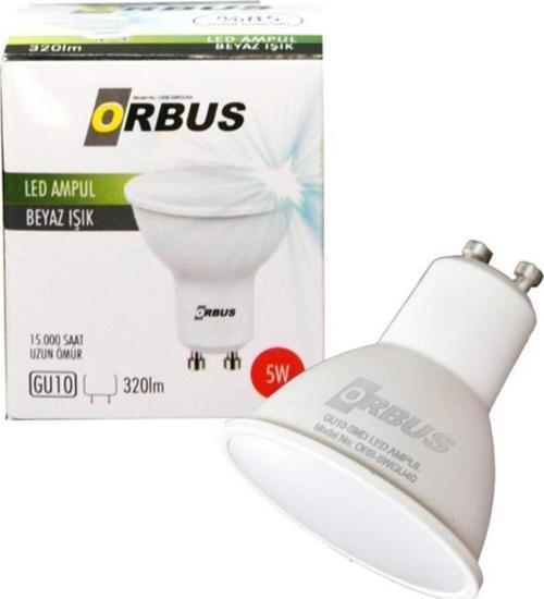 Orb-5W 5W Beyaz Işık Gu10 300 Lümen 15.000 Saat Led Ampül (2 Adet)