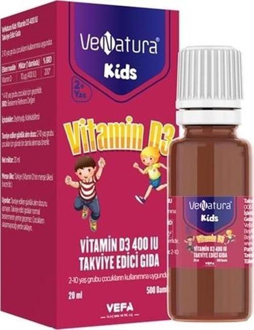 Kids Vitamin D3 400 Iu Damla 20 Ml