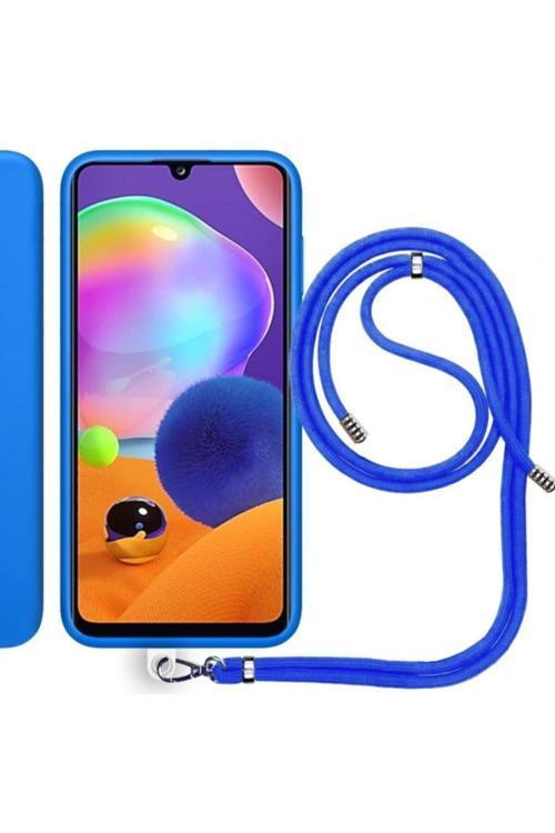 Samsung Galaxy A32 (A325F) Ip Askılı Silikon Kılıf Mavi