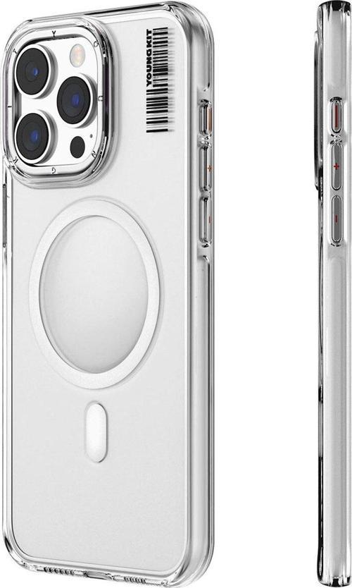 iPhone 14 Pro Max Uyumlu Kılıf Magsafe Şarj Özellikli Crystal Shield Serisi Kapak Şeffaf