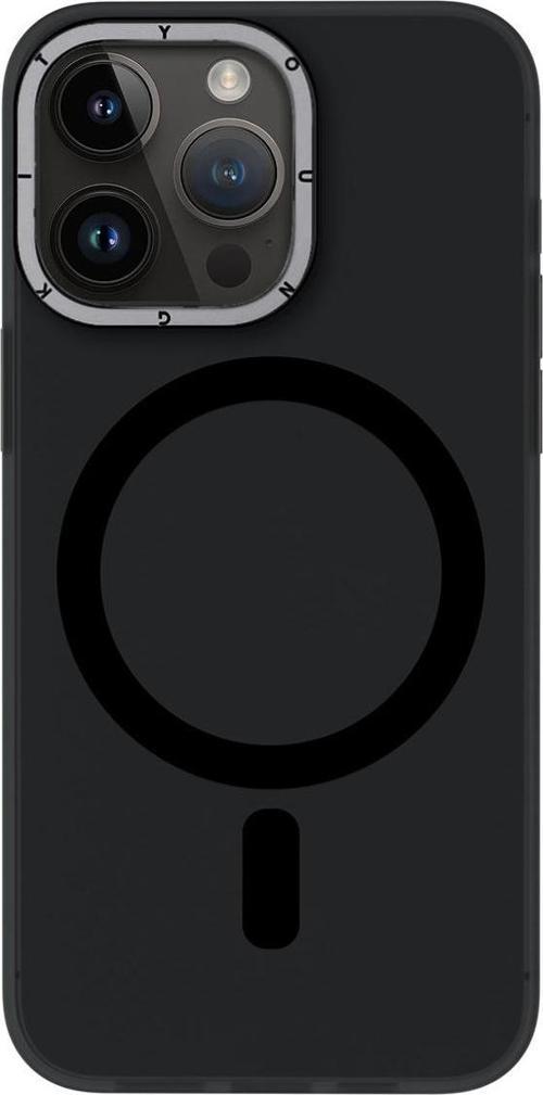 iPhone 14 Pro Max Uyumlu Kılıf Magsafe Şarj Özellikli Hidden Sand Serisi Kapak Siyah