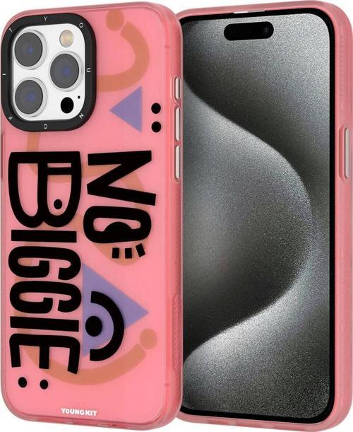iPhone 15 Pro Max Uyumlu Kılıf Magsafe Şarj Özellikli Happy Hearth Serisi Kapak Kırmızı