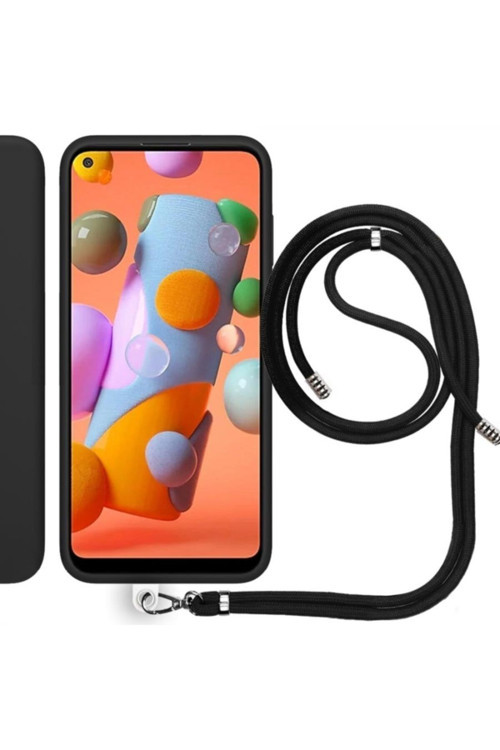 Samsung Galaxy A11 (A115F) Ip Askılı Silikon Kılıf Siyah