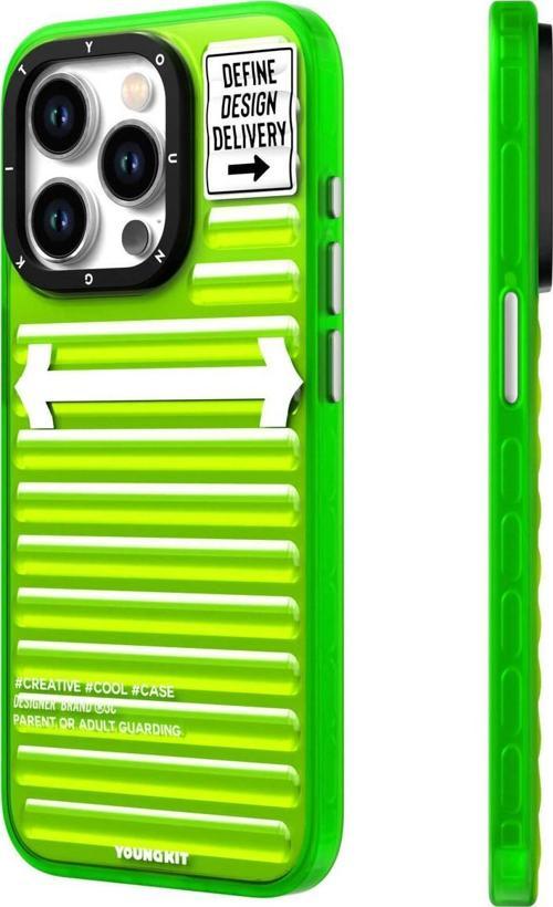 iPhone 15 Pro Max Uyumlu Kılıf Luggage FireFly Serisi Kapak Yeşil