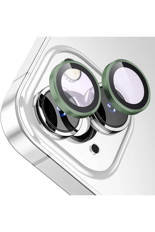 Apple Iphone 14 Plus Gerçek Cam Safir Lens Koruma Yeşil